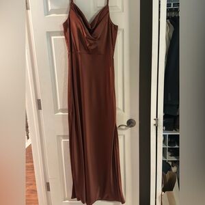 Revelry Satin Wedding Dress in Copper